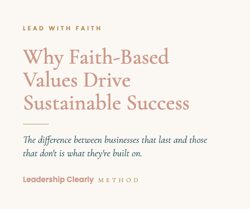Christian entrepreneur building a sustainable business grounded in faith-based values and God-given purpose